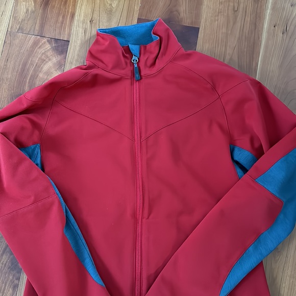 Ibex women’s wool zip up jacket red/grey - size small - Picture 2 of 10